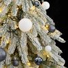 vidaXL Artificial Christmas Tree 150 LEDs&Ball Set&Flocked Snow 150 cm