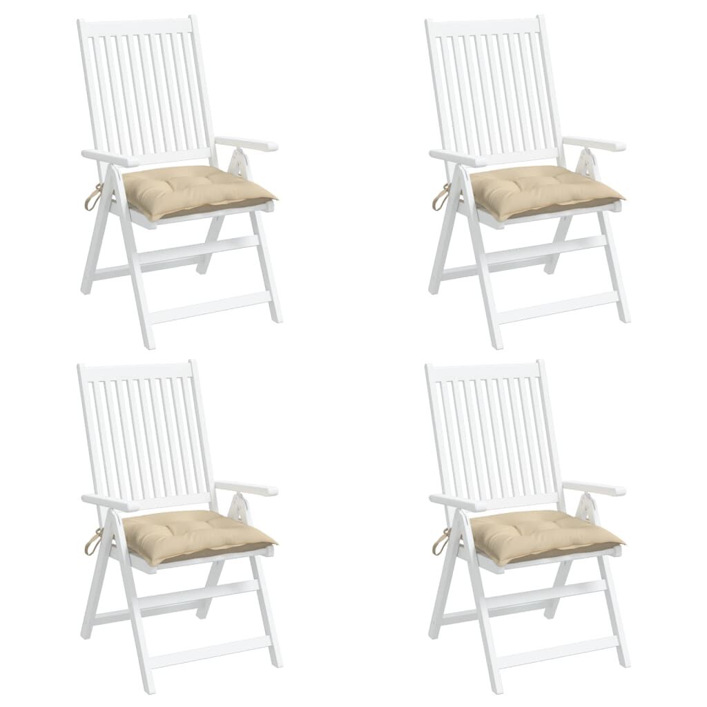 vidaXL Pallet Cushions 4pcs Beige 50x50x7 cm Oxford Fabric