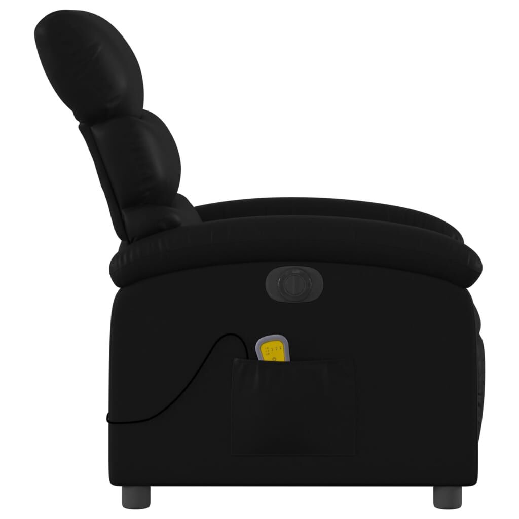 vidaXL Electric Massage Recliner Chair Black Faux Leather