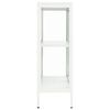 vidaXL Sideboard White 75x35x105 cm Steel and Glass