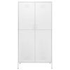 vidaXL Wardrobe White 90x50x180 cm Steel