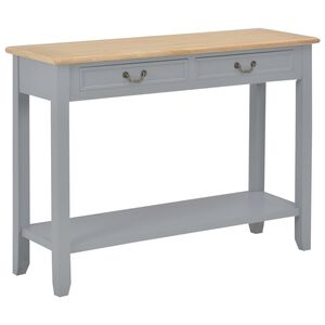 vidaXL Console Table Grey 110x35x80 cm Wood
