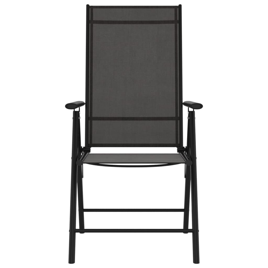 vidaXL 7 Piece Garden Dining Set Black Aluminium