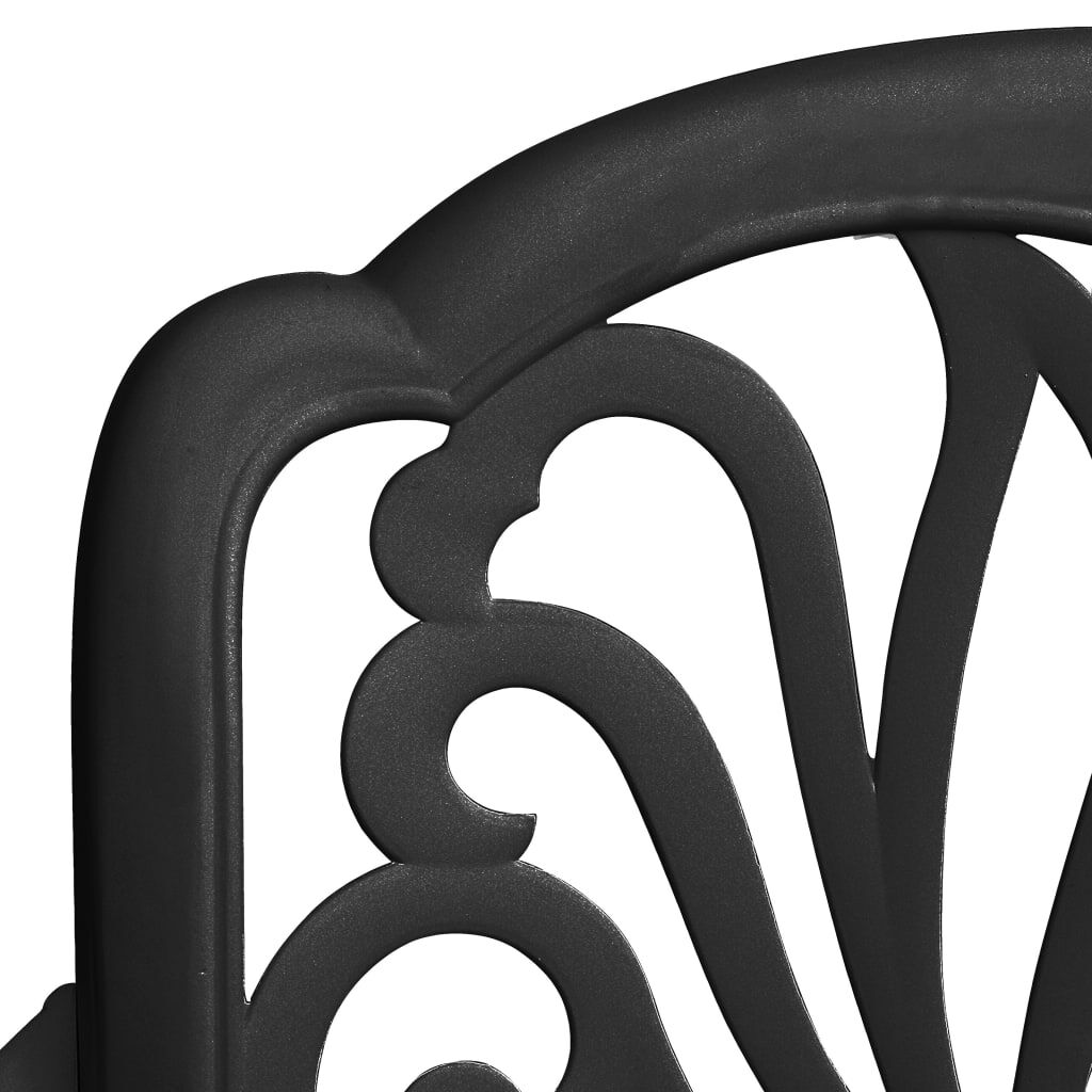 vidaXL Garden Chairs 2 pcs Cast Aluminium Black