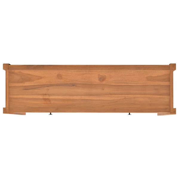 vidaXL Desk with 2 Drawers 140x40x75 cm Teak Wood
