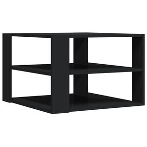 vidaXL Coffee Table Black 59.5x59.5x40 cm Engineered Wood