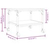vidaXL Printer Stand 2-Tier Smoked Oak 50x40x38 cm Engineered Wood