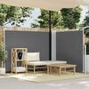 vidaXL Retractable Side Awning Anthracite 140x1000 cm