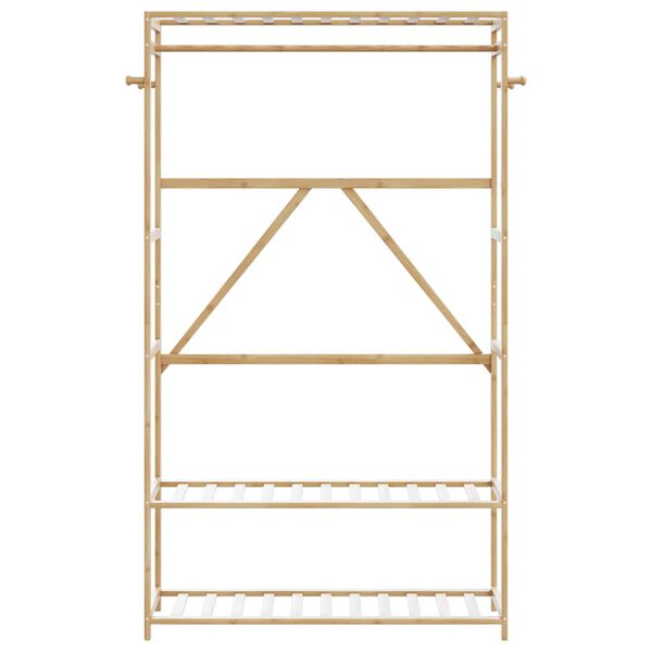 vidaXL Clothes Rack with Shelves 110x40x175 cm Bamboo