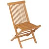 vidaXL 5 Piece Garden Dining Set Solid Teak Wood