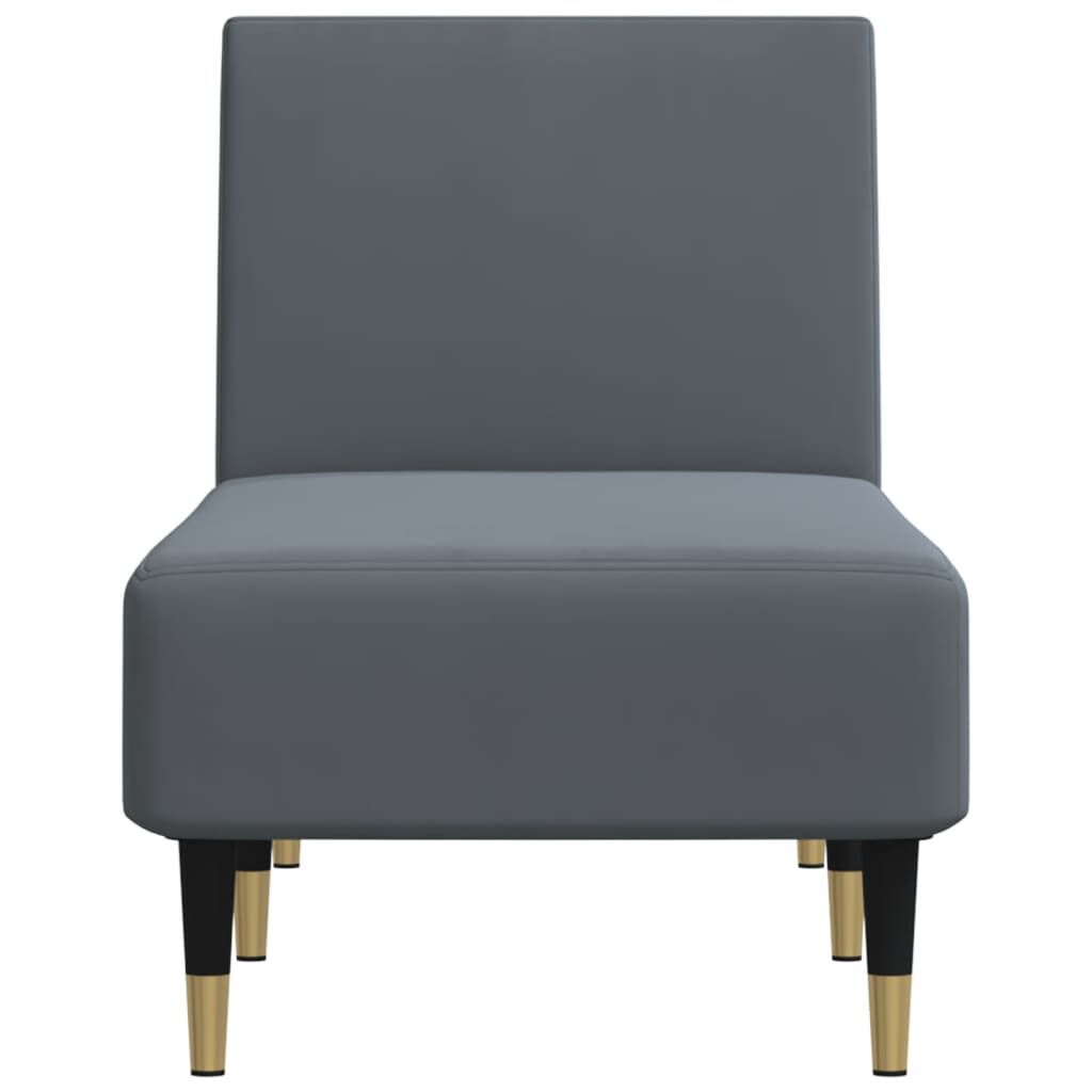 vidaXL Chaise Longue Dark Grey Velvet