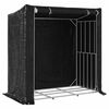 vidaxL Firewood Rack with Rain Cover 200x100x200 cm Galvanised Steel