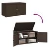 vidaXL Garden Storage Cabinet Brown 110x55x60.5 cm Poly Rattan
