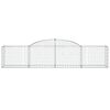 vidaXL Arched Gabion Baskets 6 pcs 300x50x60/80 cm Galvanised Iron