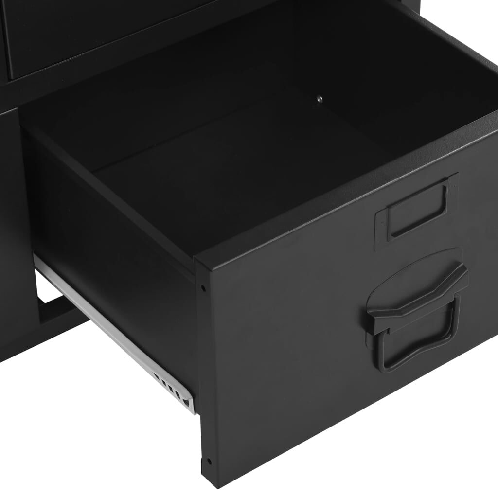 vidaXL Office Cabinet with Mesh Doors Industrial 75x40x120 cm Steel