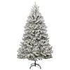vidaXL Artificial Hinged Christmas Tree with Flocked Snow 180 cm