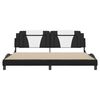 vidaXL Bed Frame "Viana" with LED without Mattress Black and White 193x203 cm