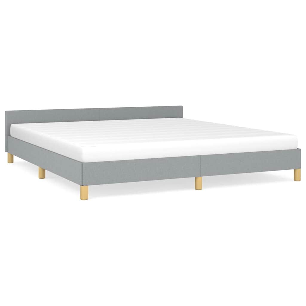 vidaXL Bed Frame without Mattress Light Grey California King Fabric