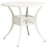 vidaXL 3 Piece Bistro Set Cast Aluminium White