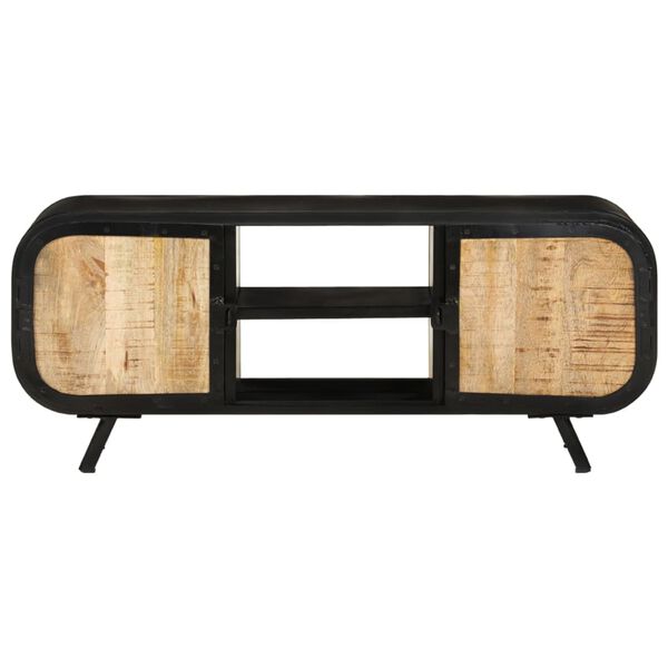 vidaXL TV Cabinet 110x30x45 cm Rough Mango Wood