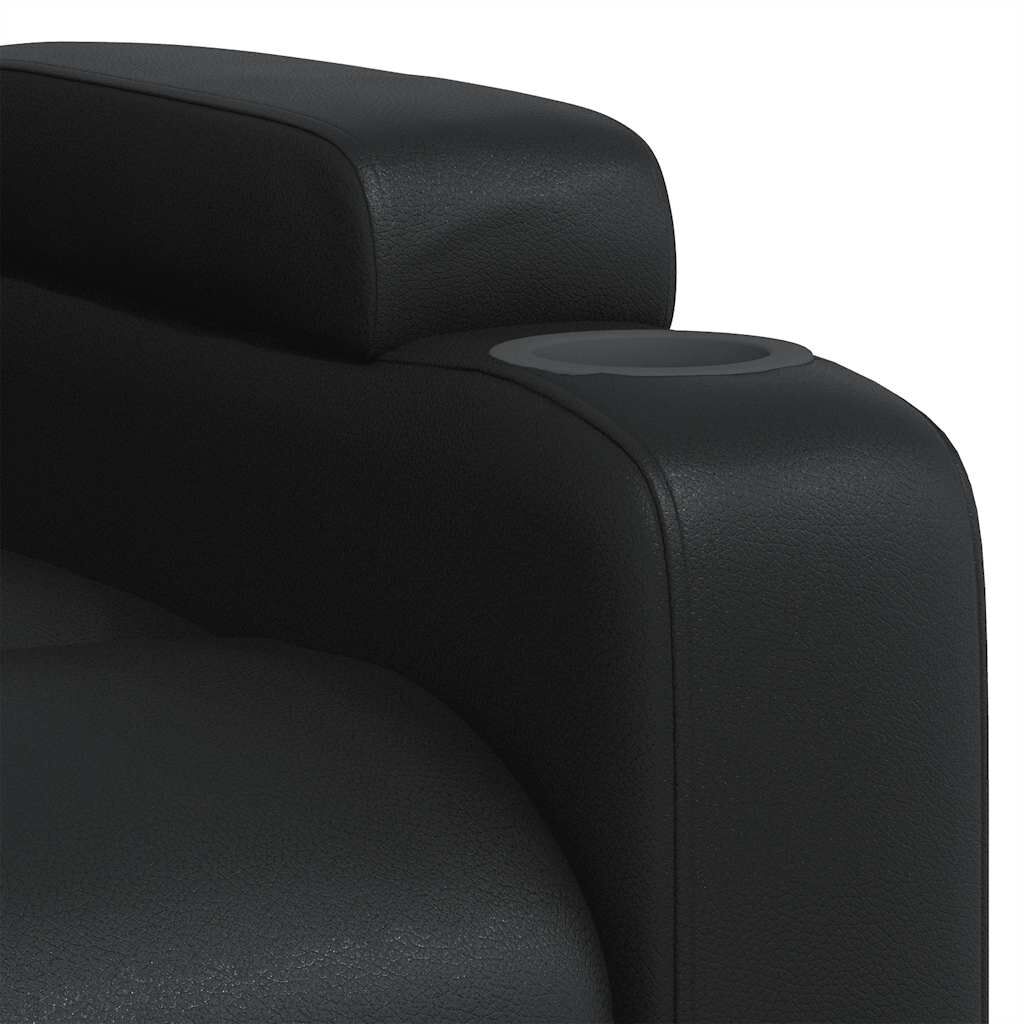 vidaXL Recliner Chair Black Faux Leather