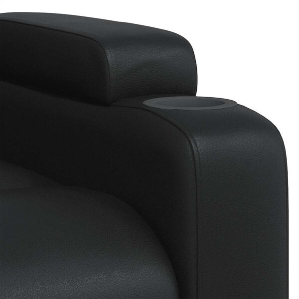 vidaXL Recliner Chair Black Faux Leather