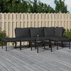 vidaXL 6 Piece Garden Lounge Set with Grey Cushions Steel