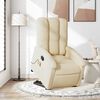 vidaXL Stand up Massage Recliner Chair Cream Fabric