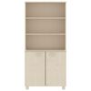 vidaXL Highboard HAMAR Solid Wood Pine Honey Brown