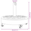 vidaXL Parasol Base with Wheels for Ø38 / 48 mm Poles 27 kg Round