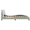 vidaXL Bed Frame without Mattress "Hanko" Light Grey 152x203 cm Queen Velvet
