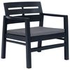 vidaXL 4 Piece Outdoor Lounge Set Plastic Anthracite