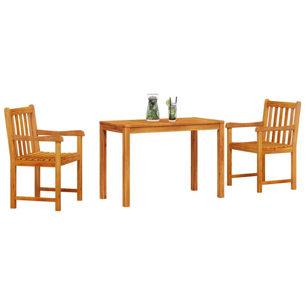 vidaXL 3-Piece Garden Dining Set - Solid Acacia Wood