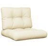 vidaXL Pallet Cushions 2 pcs Cream Fabric