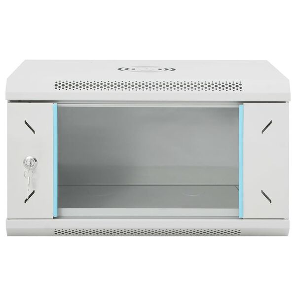 vidaXL 6U Wall Mounted Network Cabinet 19" IP20 53x40x30 cm