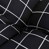 vidaXL Garden Bench Cushions 2 pcs Black Check Pattern 150x50x7 cm Fabric