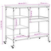 vidaXL Kitchen Trolley Black 100x45x89.5 cm Engineered Wood