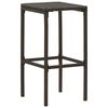 vidaXL 5 Piece Garden Bar Set with Cushions Poly Rattan Brown