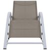 vidaXL Sun Loungers 2 pcs with Table Aluminium Taupe