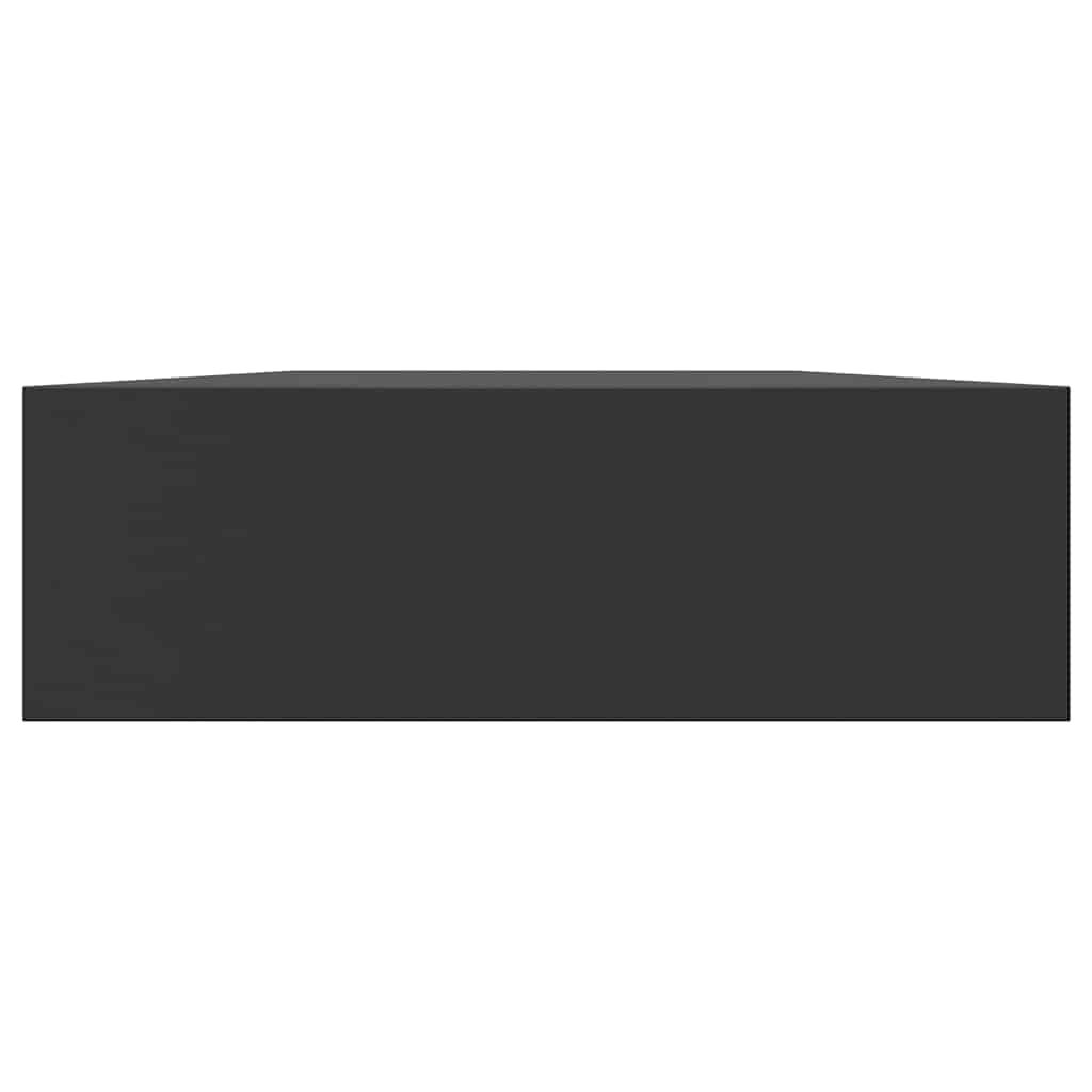 vidaXL Floating Wall Shelf with Drawer Black 80x25x8 cm