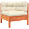 vidaXL 9 Piece Garden Sofa Set with Cushions Wax Brown Solid Wood Pine