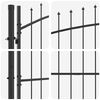 vidaXL Garden Gate with Lock Grey 125 x 300 cm Steel