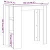 vidaXL Bar Table with Shelf Artisan Oak 102x50x103.5 cm Engineered Wood