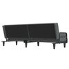 vidaXL Sofa Bed with Armrests Dark Grey Fabric