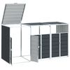 vidaXL Wheelie Bin Storage for Triple Bins Anthracite 216x81x115 cm Steel
