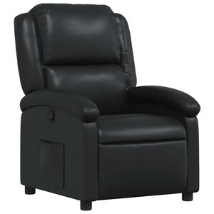 vidaXL Recliner Chair Black Faux Leather