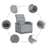vidaXL Recliner Chair Light Grey Fabric