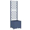 vidaXL Garden Planter with Trellis Blue Grey 40x40x136 cm PP