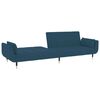 vidaXL 2-Seater Sofa Bed with Two Pillows Dark Green Velvet