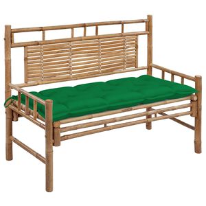 vidaXL Garden Bench with Cushion 120 cm Bamboo